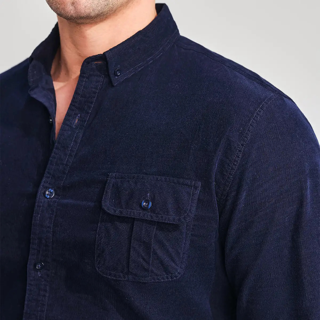 Corduroy Long Sleeve Button Up Shirt