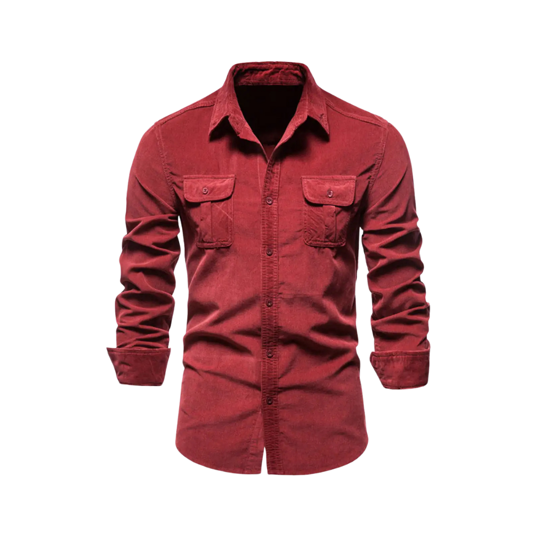 Corduroy Long Sleeve Button Up Shirt