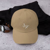 White Embroidered Logo Baseball Hat