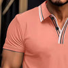 Striped Collar Polo Shirt