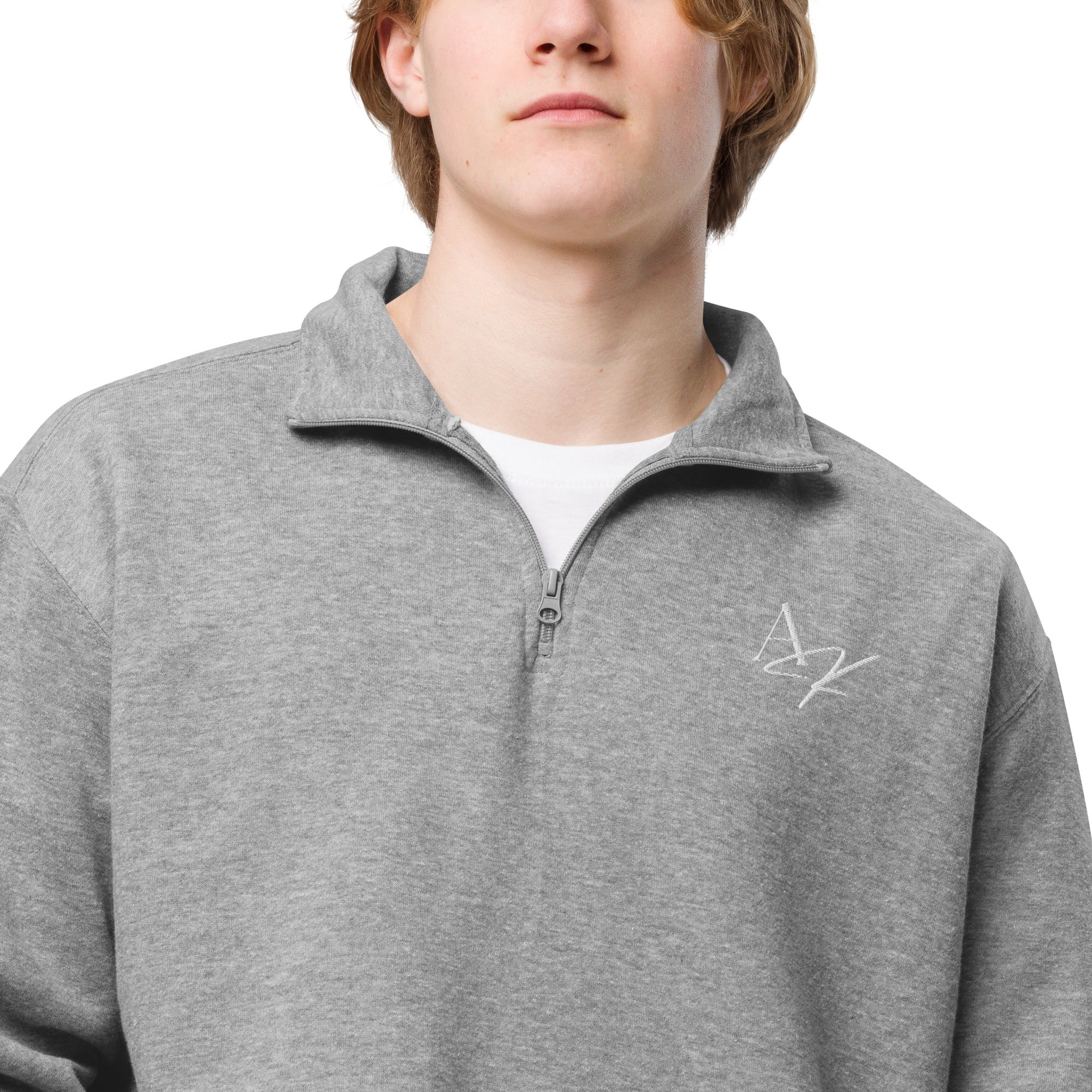 Quarter Zip Embroidered Fleece Pullover