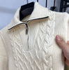 Nordic Knit Collared Quarter Zip Sweater